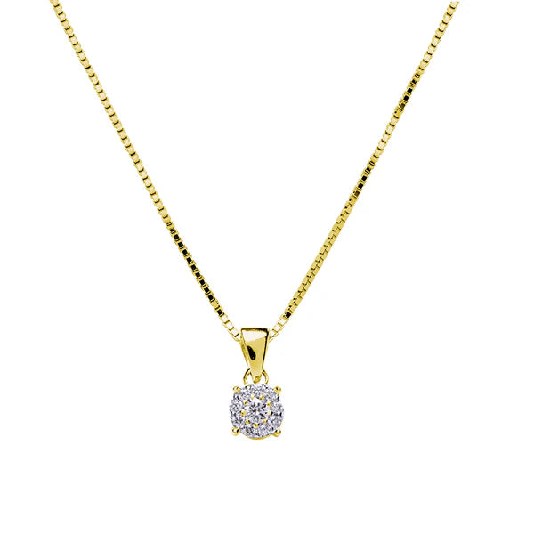 Cadena y Colgante Diamantes 0,10ct.