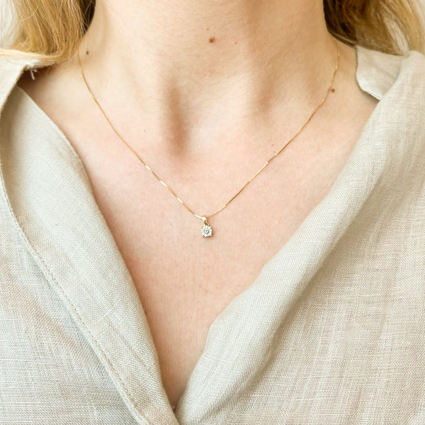 Cadena y Colgante Diamantes 0,10ct.