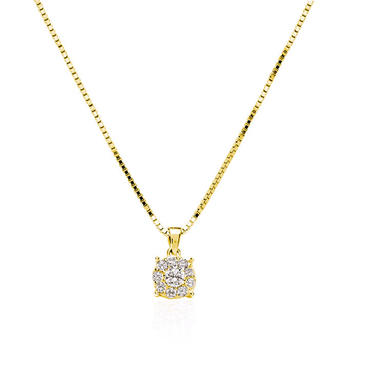 Cadena y Colgante Diamantes 0,2ct.