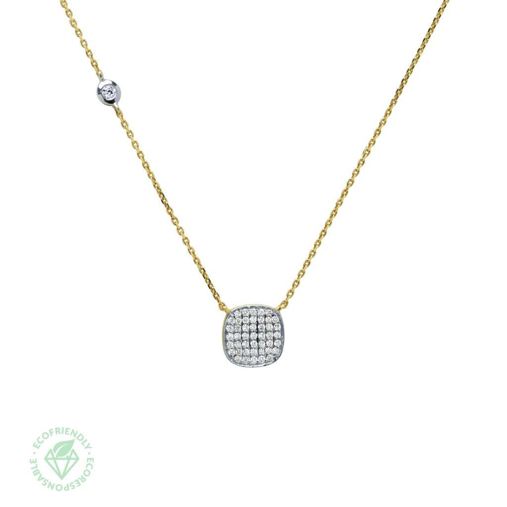 Gargantilla Diamantes Cuadrada 0,31ct. Oro