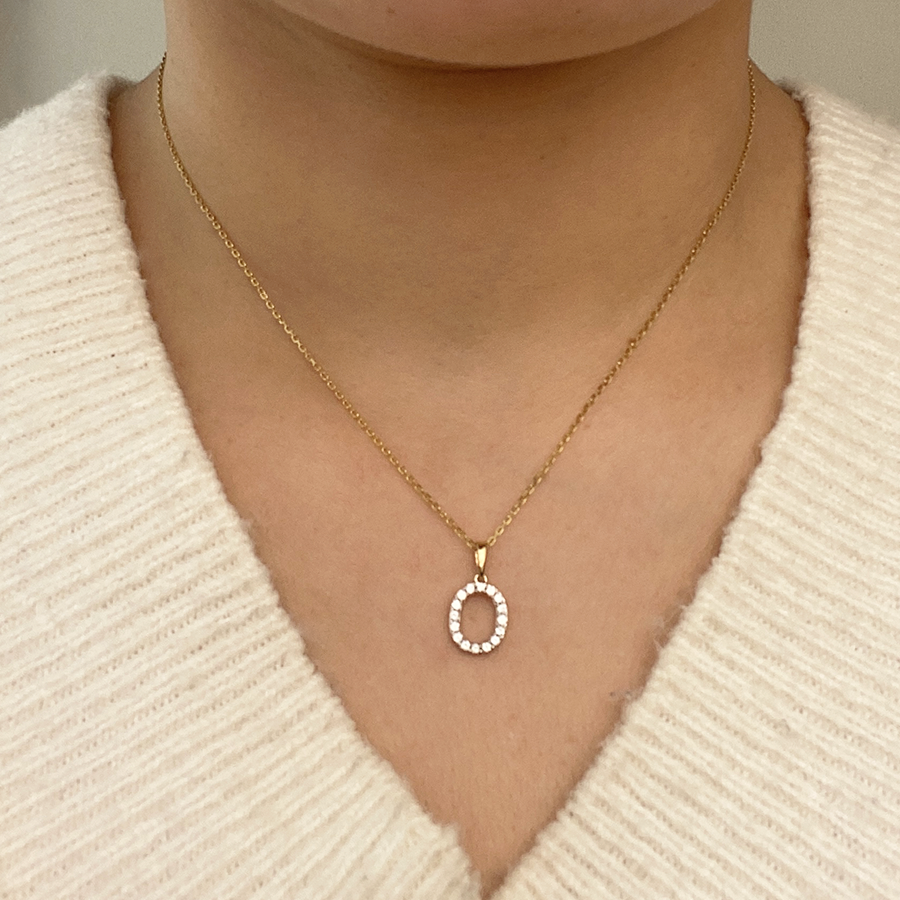 Collar con inicial Diamantes