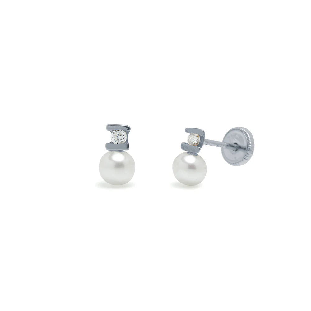 Pendientes Bebés Tu y Yo Diamante Barritas Oro 9k