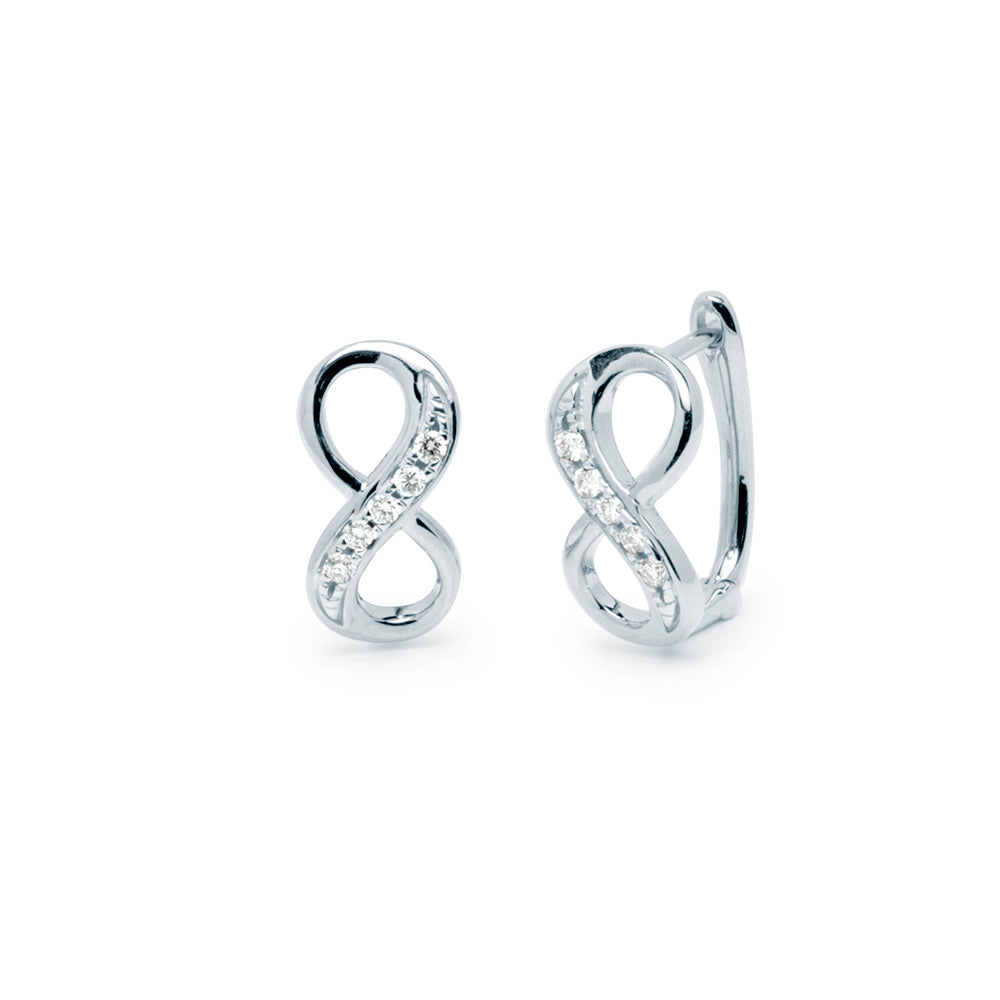 Pendientes Diamantes Infinito 0,1ct. oro