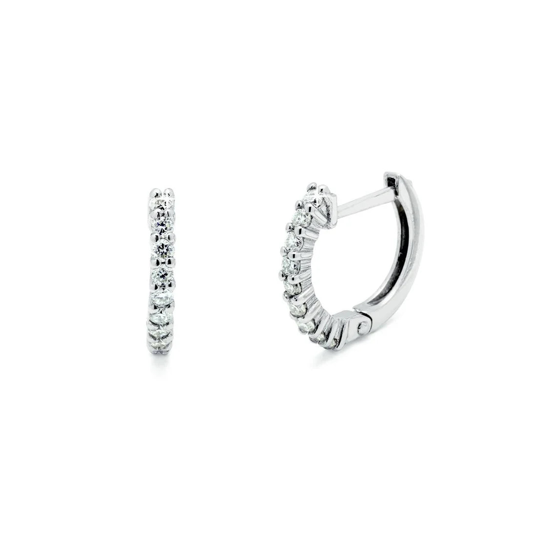 Pendientes Criollas de Oro 9K con Brillantes de Laboratorio para Mujer
