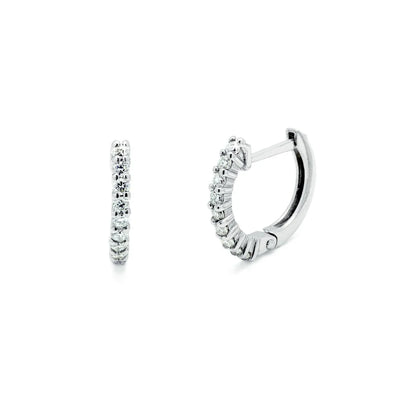 Pendientes Criollas de Oro 9K con Brillantes de Laboratorio para Mujer
