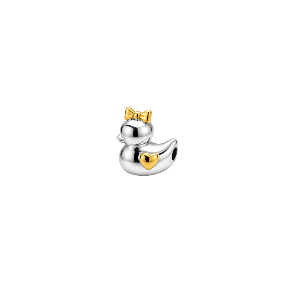 Charm Patita con Lazito de Plata 925 — Compatible con Pulseras de Charms