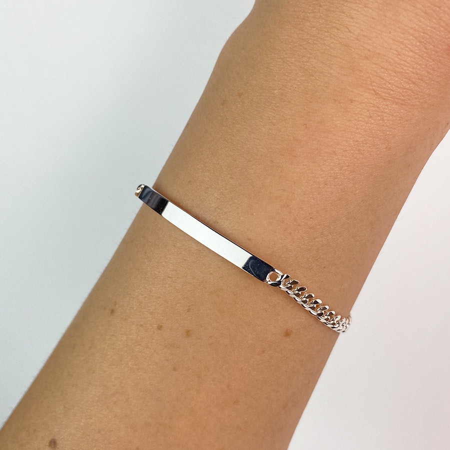 Pulsera Barbada Maciza 3mm