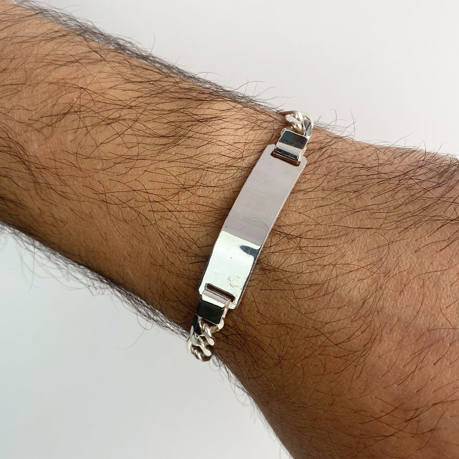 Pulsera Fígaro Maciza Italiana 7mm