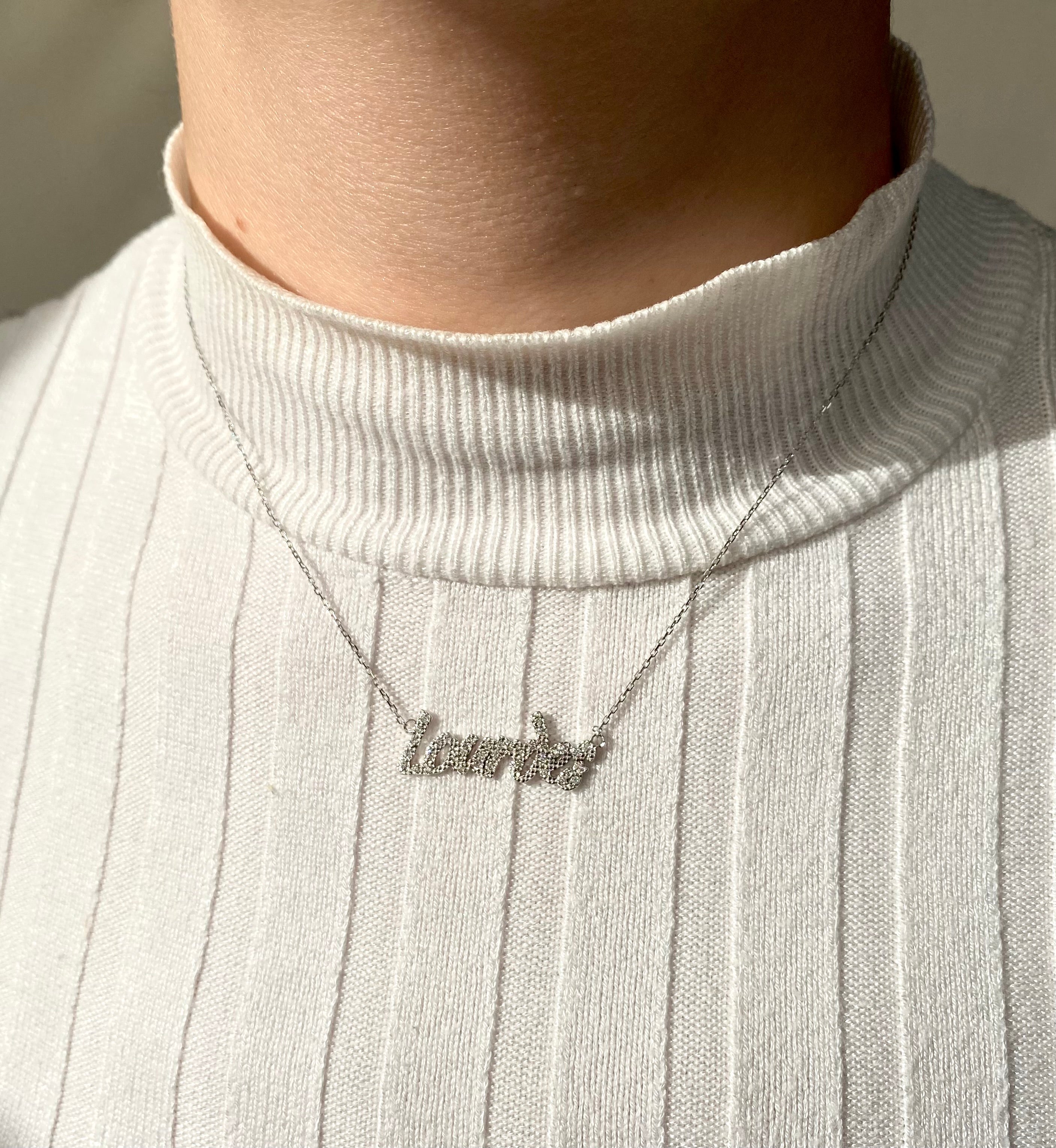 Collar con Nombre Diamantes