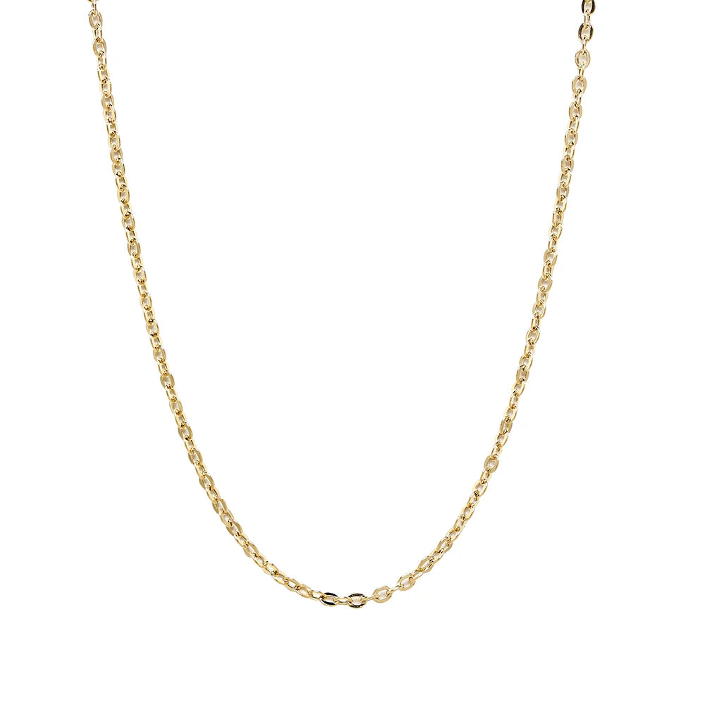 Cadena Hombre Forzada Ligera 60x2.60 en Oro Amarillo 9 Kilates