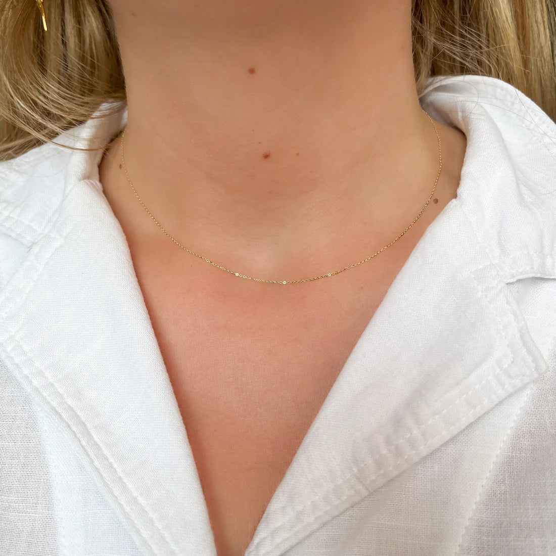 Cadena Forzada Ligera de Oro 18K