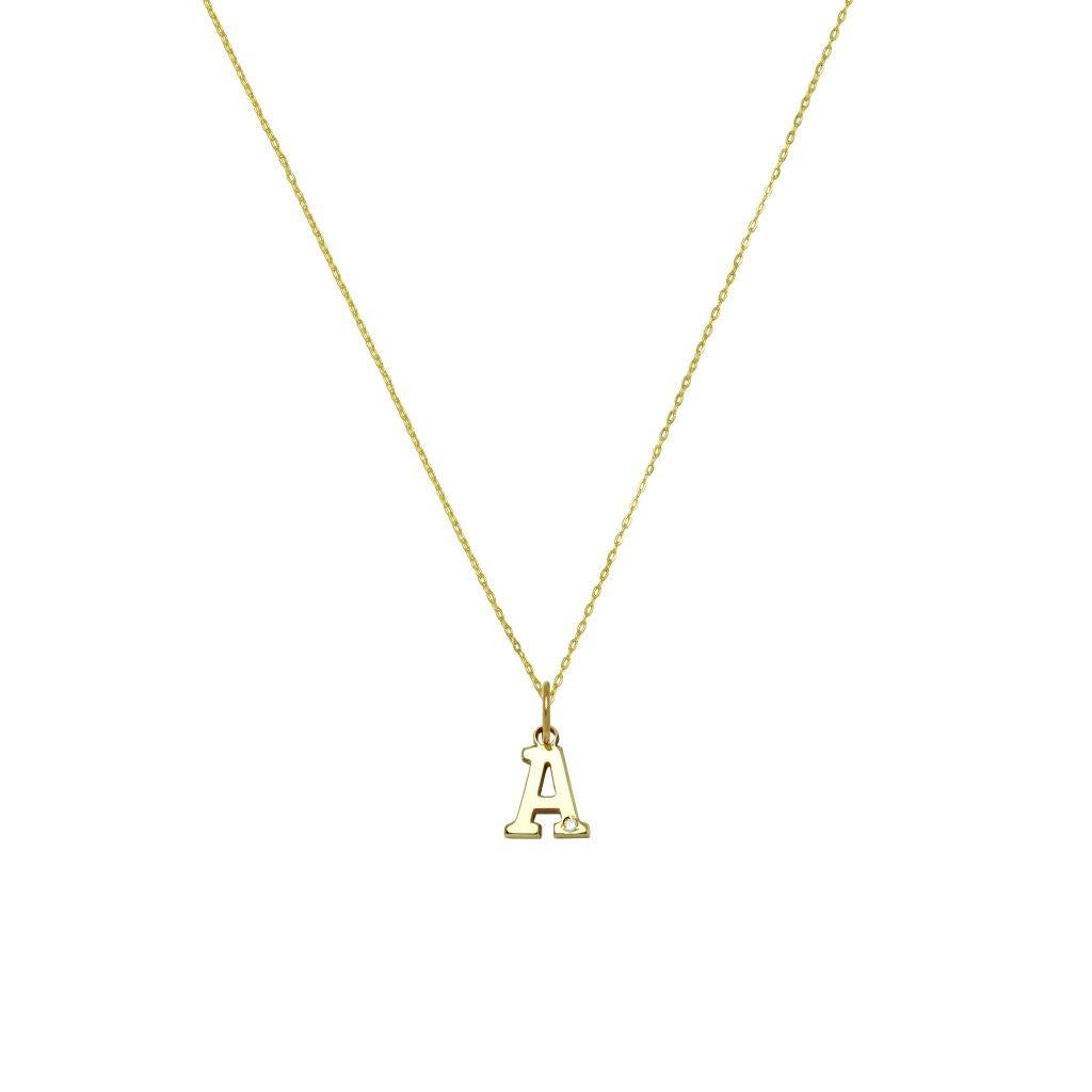 Collar con inicial con Diamante