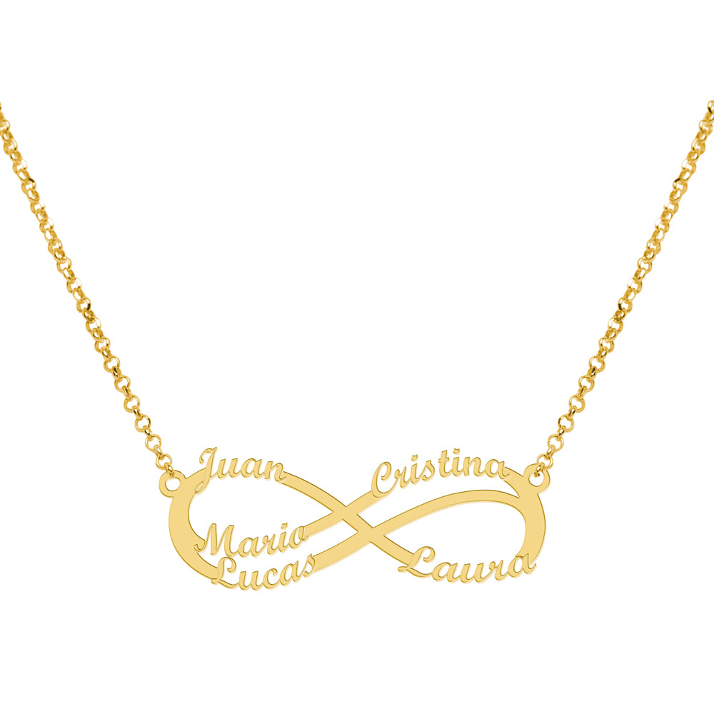 Collar Infinito 5 nombres