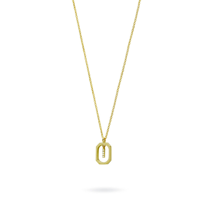 Collar con Inicial Halo Plata
