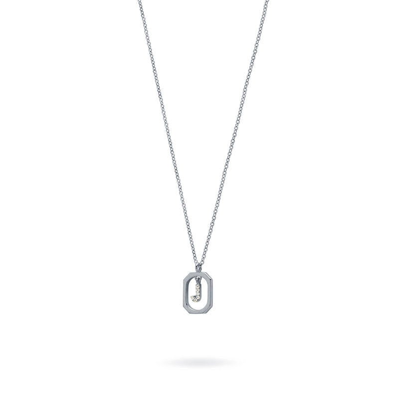 Collar con Inicial Halo Plata