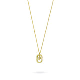 Collar con Inicial Halo Plata