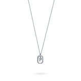 Collar con Inicial Halo Plata