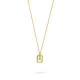 Collar con Inicial Halo Plata