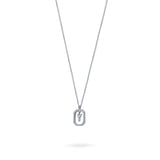 Collar con Inicial Halo Plata