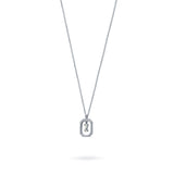 Collar con Inicial Halo Plata