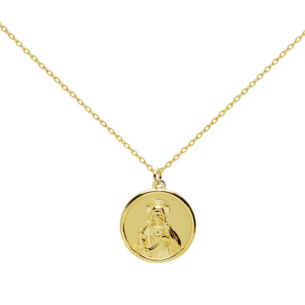 Escapulario y Cadena Virgen del Carmen y Sagrado Corazón