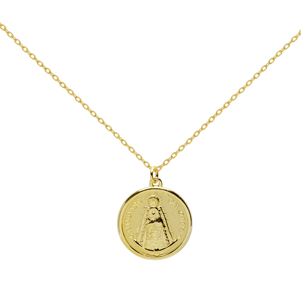 Escapulario y Cadena Virgen del Rocío y Sagrado Corazón