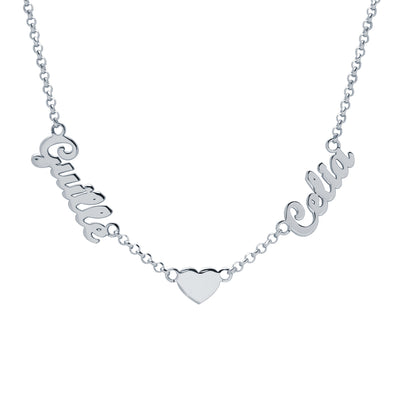 Collar Corazón de Plata 925 con Nombre Grabado