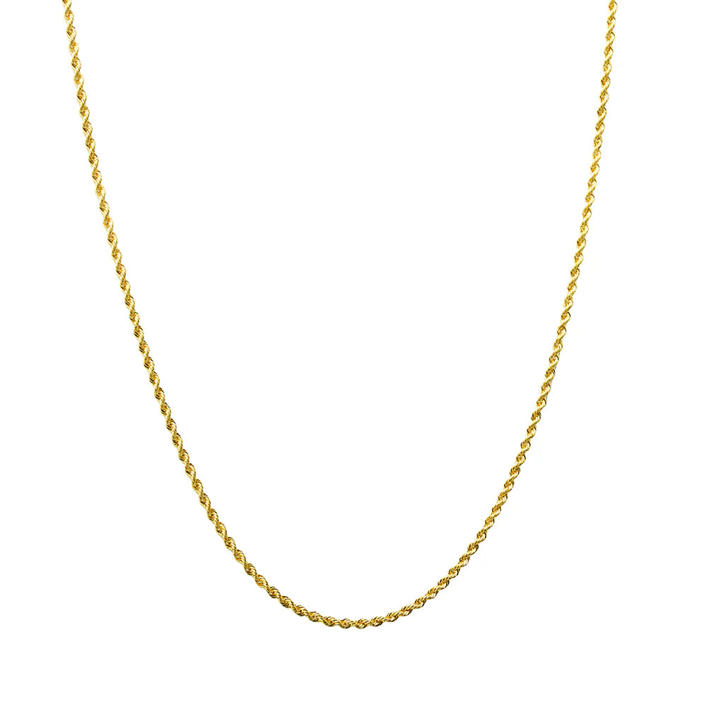 Cadena Cordón 42x1.5  en Oro Amarillo de 18 Kilates