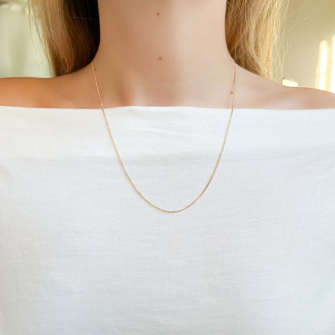 Cadena Barbada 50x1.05 en Oro Amarillo 9 Kilates