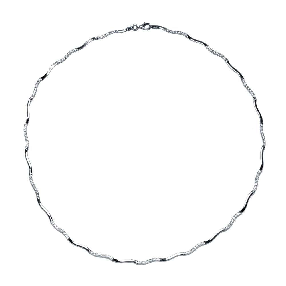 Cadena Ondulada con Circonita 45cm
