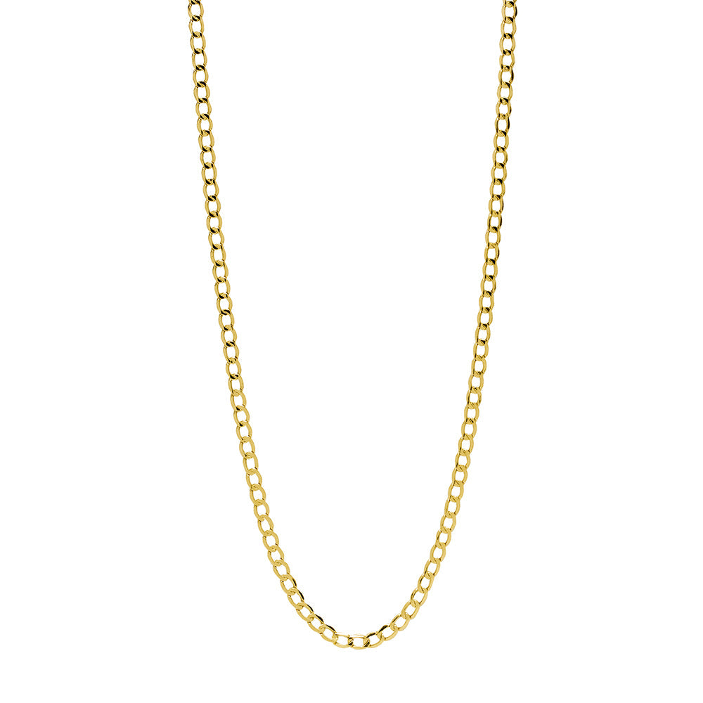 Collar barbada hueca de oro de 18 quilates de 50 cm