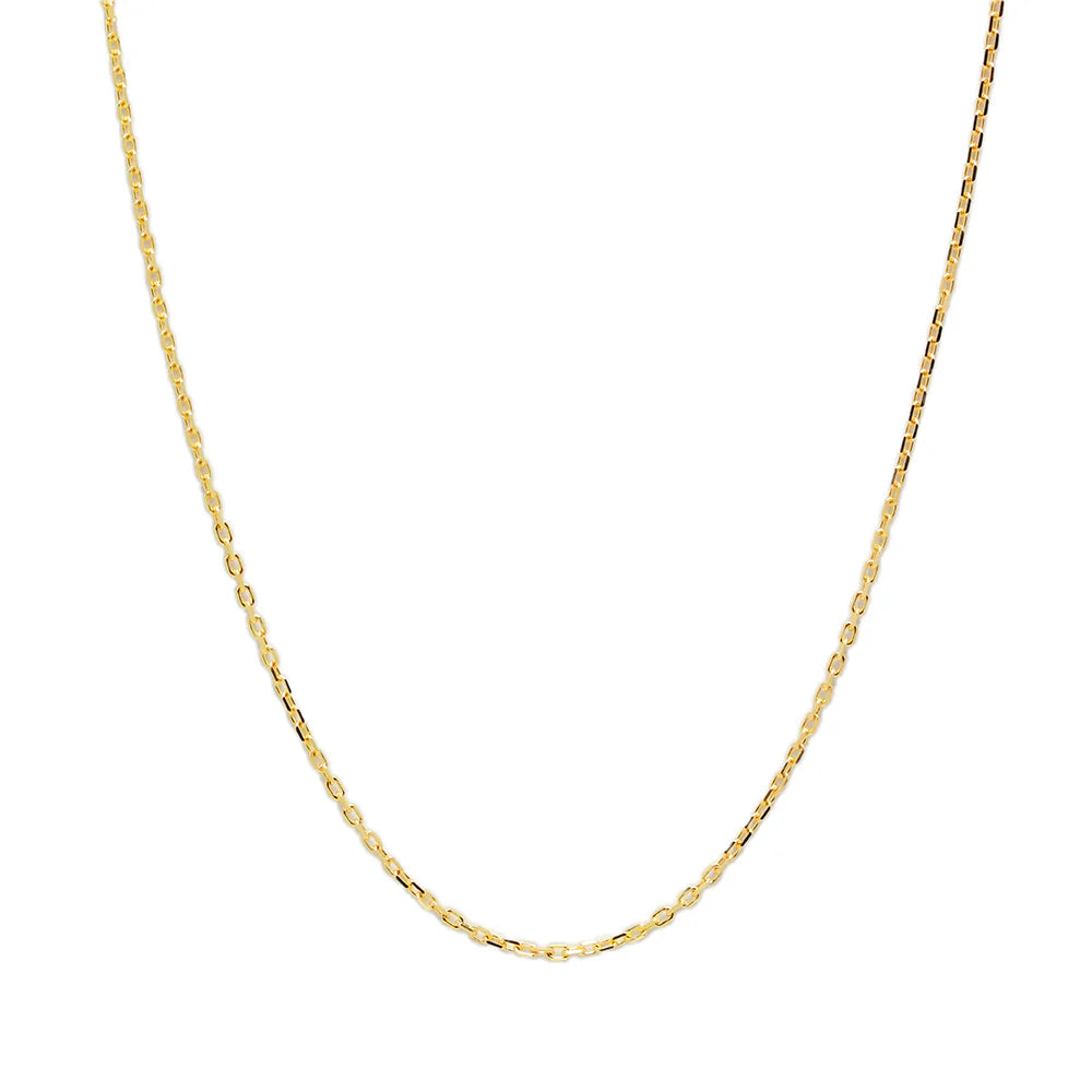 Cadena Forzada Cuadrada Maciza 55x0.95 en Oro Amarillo 9 Kilates