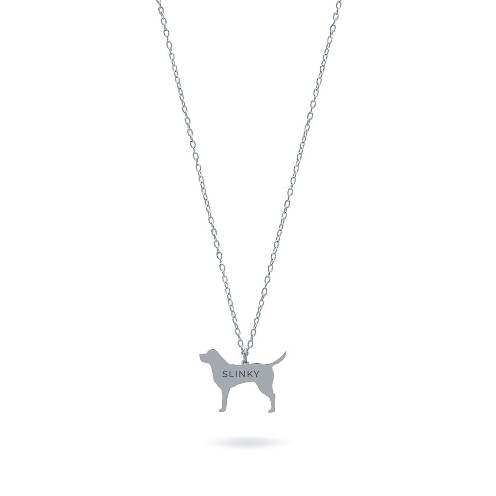 Collar Personalizable Labrador Plata