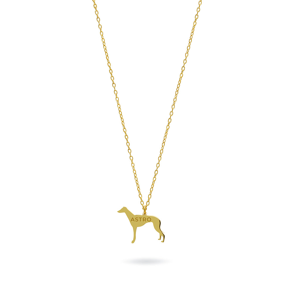 Collar Personalizable Galgo Plata