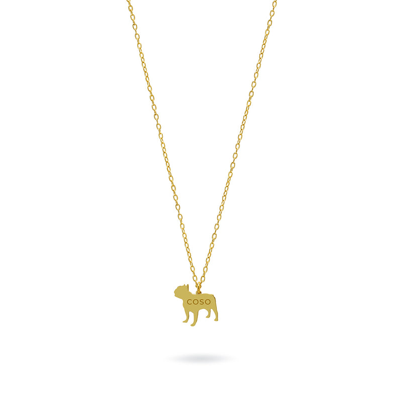 Collar Personalizable Bulldog Fancés Plata