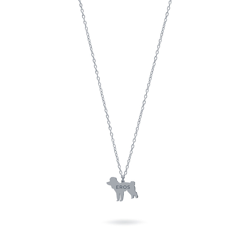 Collar Personalizable Caniche Plata