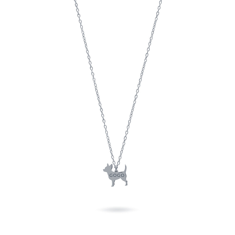 Collar Personalizable Chiguagua Plata