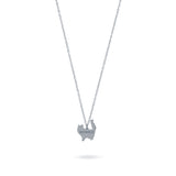 Collar Personalizable Gato con pelo largo Plata