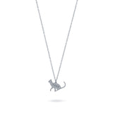 Collar Personalizable Gato Plata