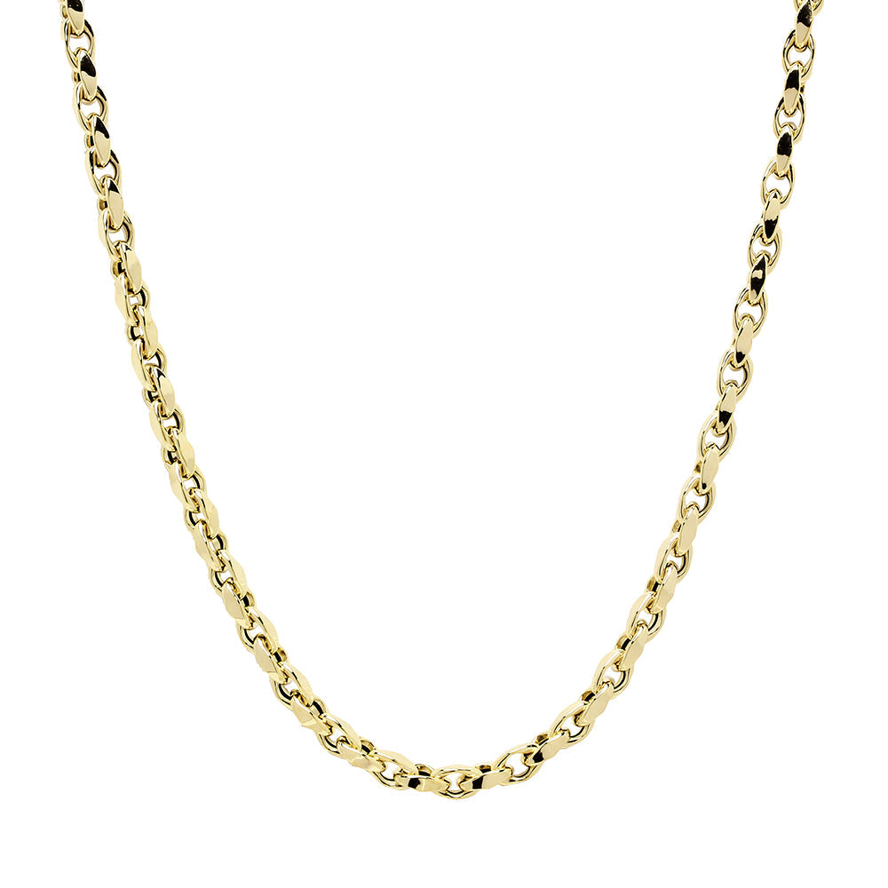 Collar rolo de oro de 9 quilates de 60 cm