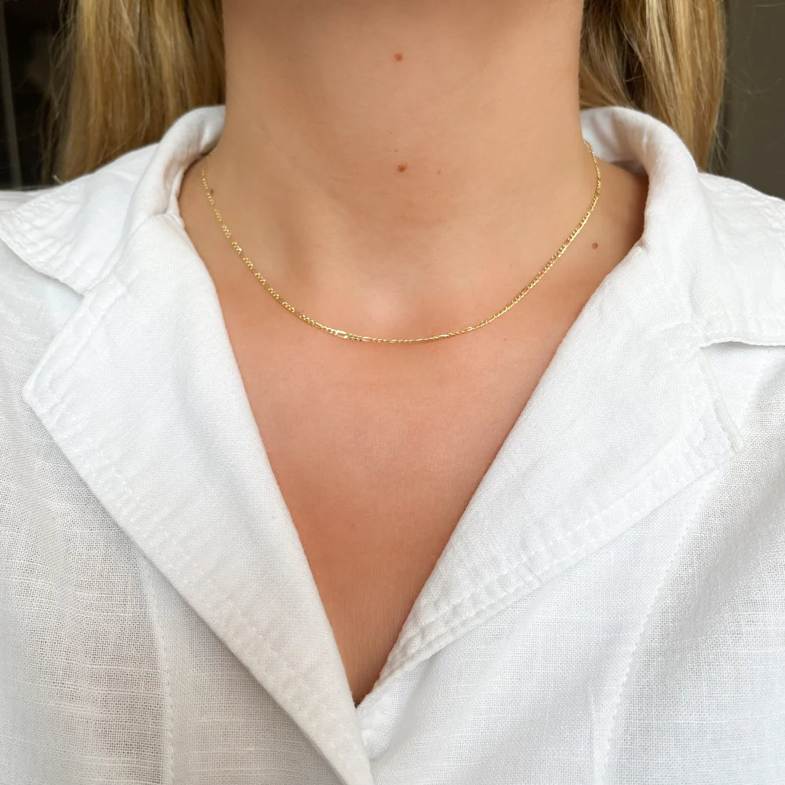 Cadena Progresiva 3x1 de 40x1.5 en Oro Amarillo 9 Kilates