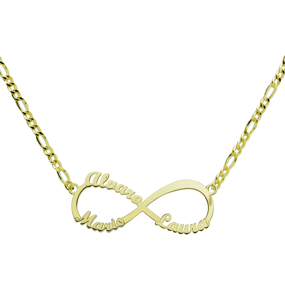 Collar Infinito Triple 3x1 Oro