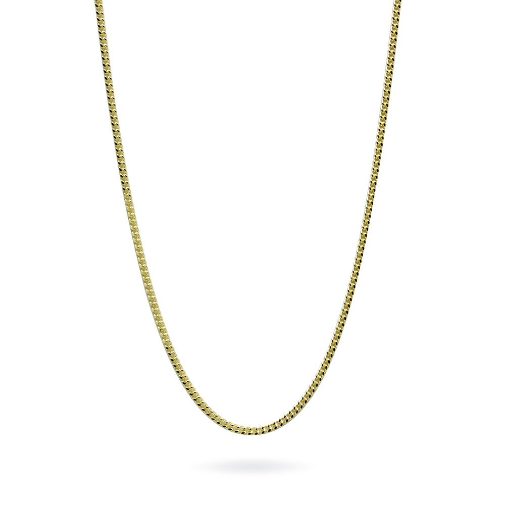 Cadena Barbada Diamantada Oro 45cm