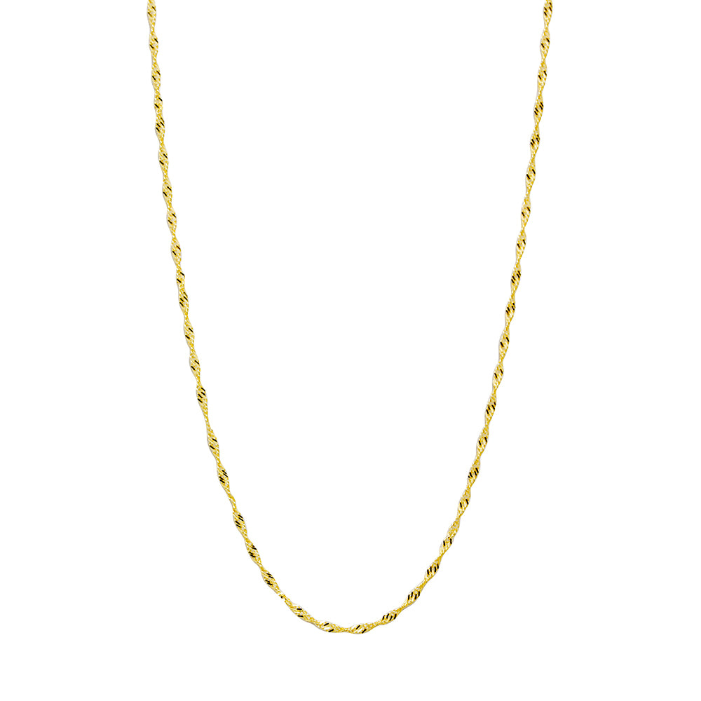 Collar Singapur Maciza de Oro 9K Personalizado