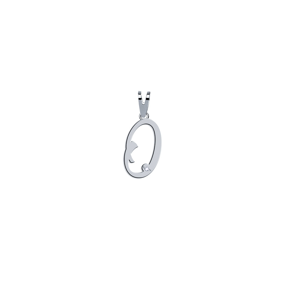 Colgante con inicial Circonita