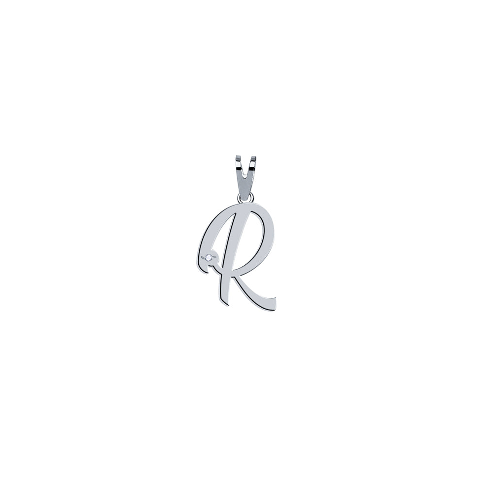 Colgante con inicial Circonita