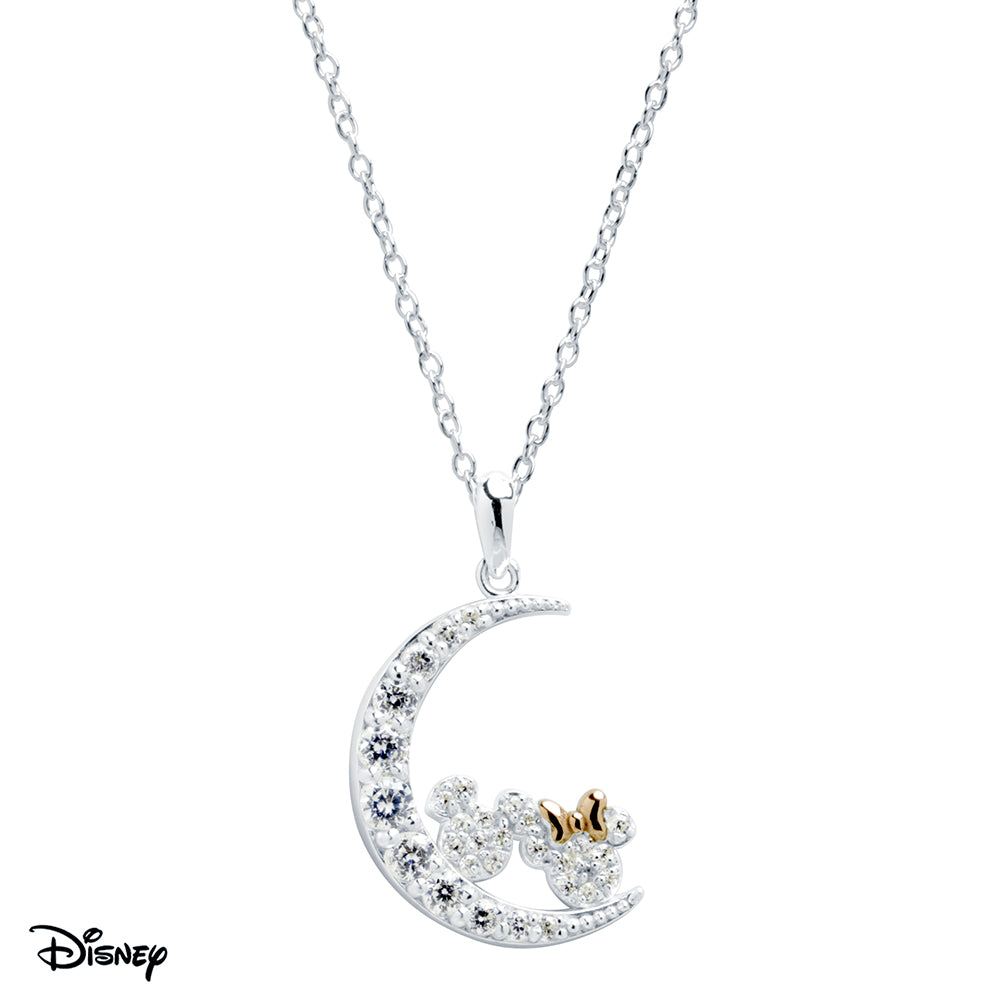 Collar Mickey & Minnie Luna Disney Plata