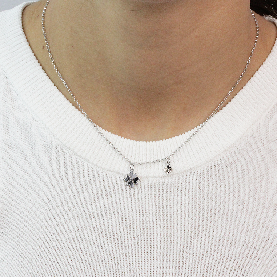 Collar Trébol con charm trébol