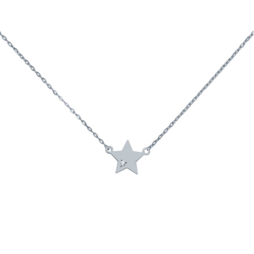 Collar Estrella con Diamante en