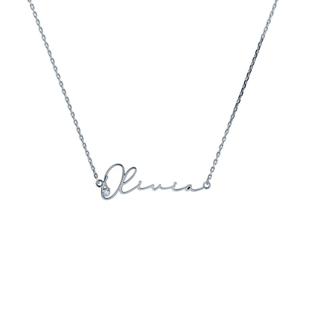 Collar con nombre caligrafía